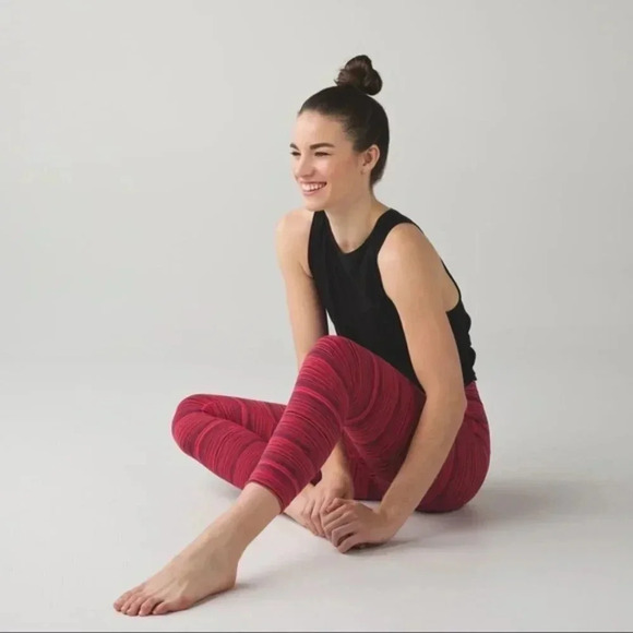 Lululemon Wunder Under Crop Boom Juice Stripe Sz 2 - Picture 1 of 5